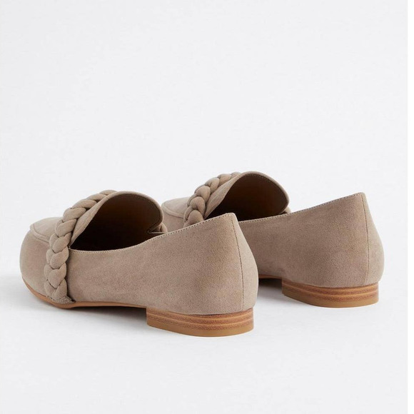 NWOT Torrid Taupe Flat Closed Toe Twist Braid Comfortable Loafer Size: 7.5W - Picture 2 of 5